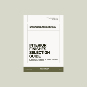INTERIOR FINISHES SELECTION GUIDE