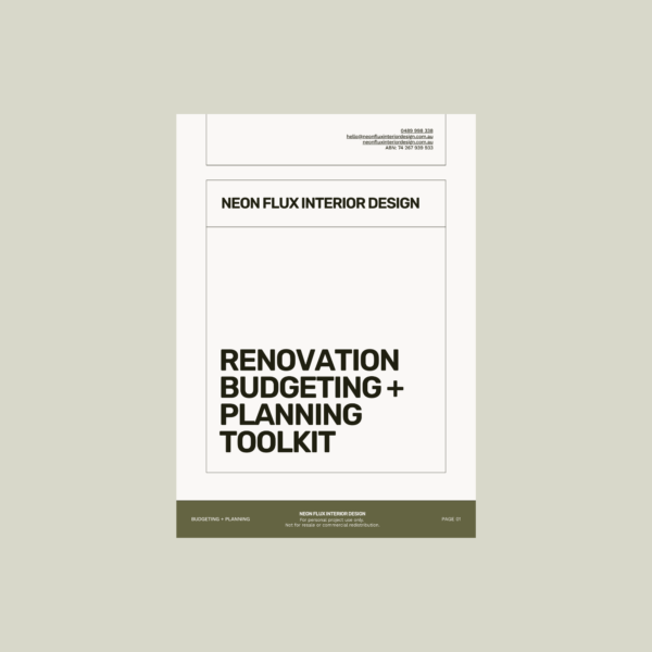 Renovation Budgeting and Planning Toolkit